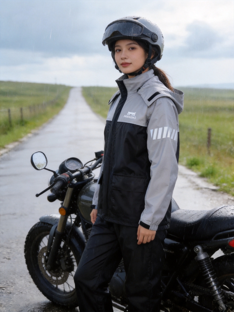Motorcycle Rain Suit 2 Piece - Легкий водонепроницаемый мотоциклетный дождевой костюм из