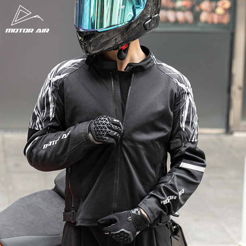 Motorcycle Mesh Jacket Summer Breathable - Черная мотоциклетная куртка для мужчин, новейшая