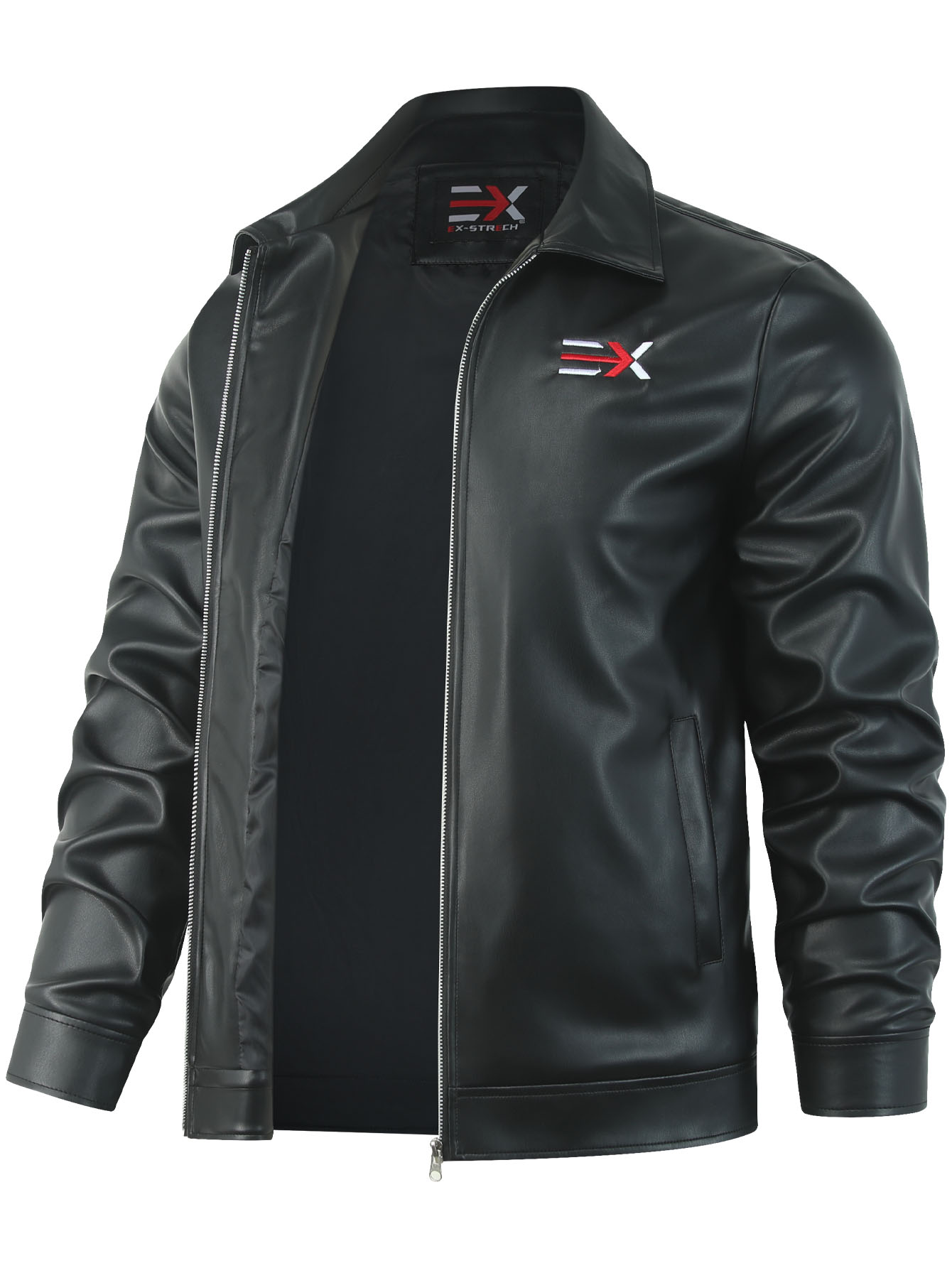 Leather Motorcycle Jacket Biker - Мужские кожаные мотокуртки для осени и