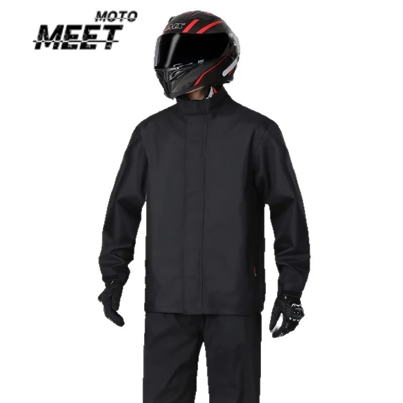Motorcycle Rain Suit 2 Piece - Новый черный мотоциклетный дождевик для мужчин