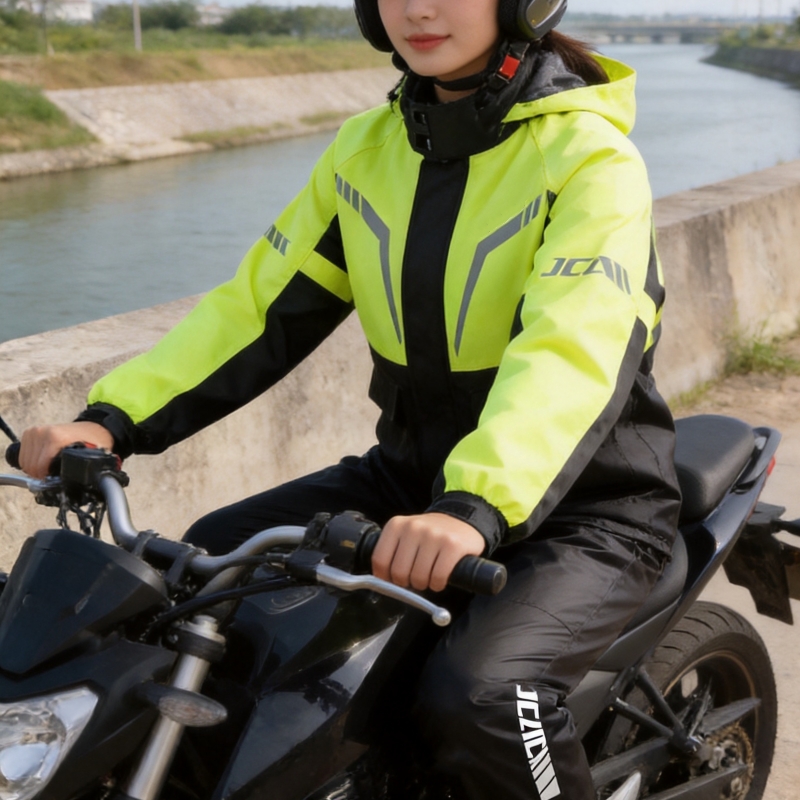 Motorcycle Rain Suit 2 Piece - Водонепроницаемый светоотражающий мотоциклетный дождевой костюм из