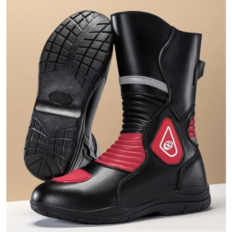 Motorcycle Boots Waterproof Riding - Мотоботы: дышащие, с антискользящей подошвой, мужские,