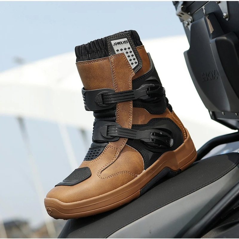 Motorcycle Boots Waterproof Riding - Защитные мотоциклетные ботинки для бездорожья, высокие