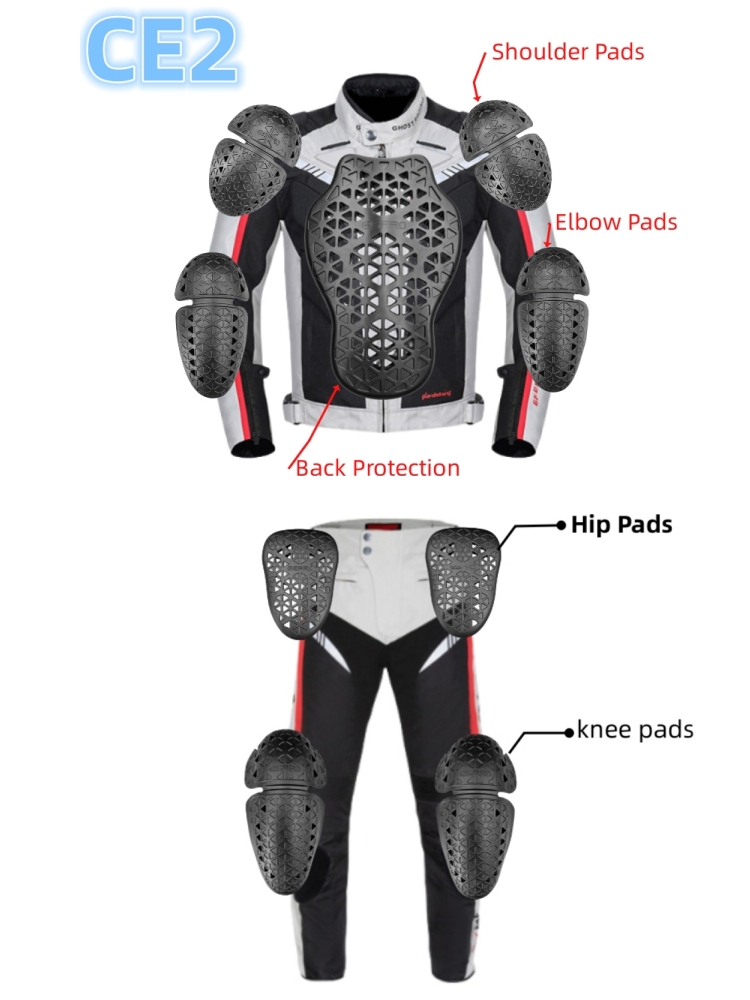 Motorcycle Back Protector Ce Level 2 - Набор из 4/5/9 предметов: защитные вставки