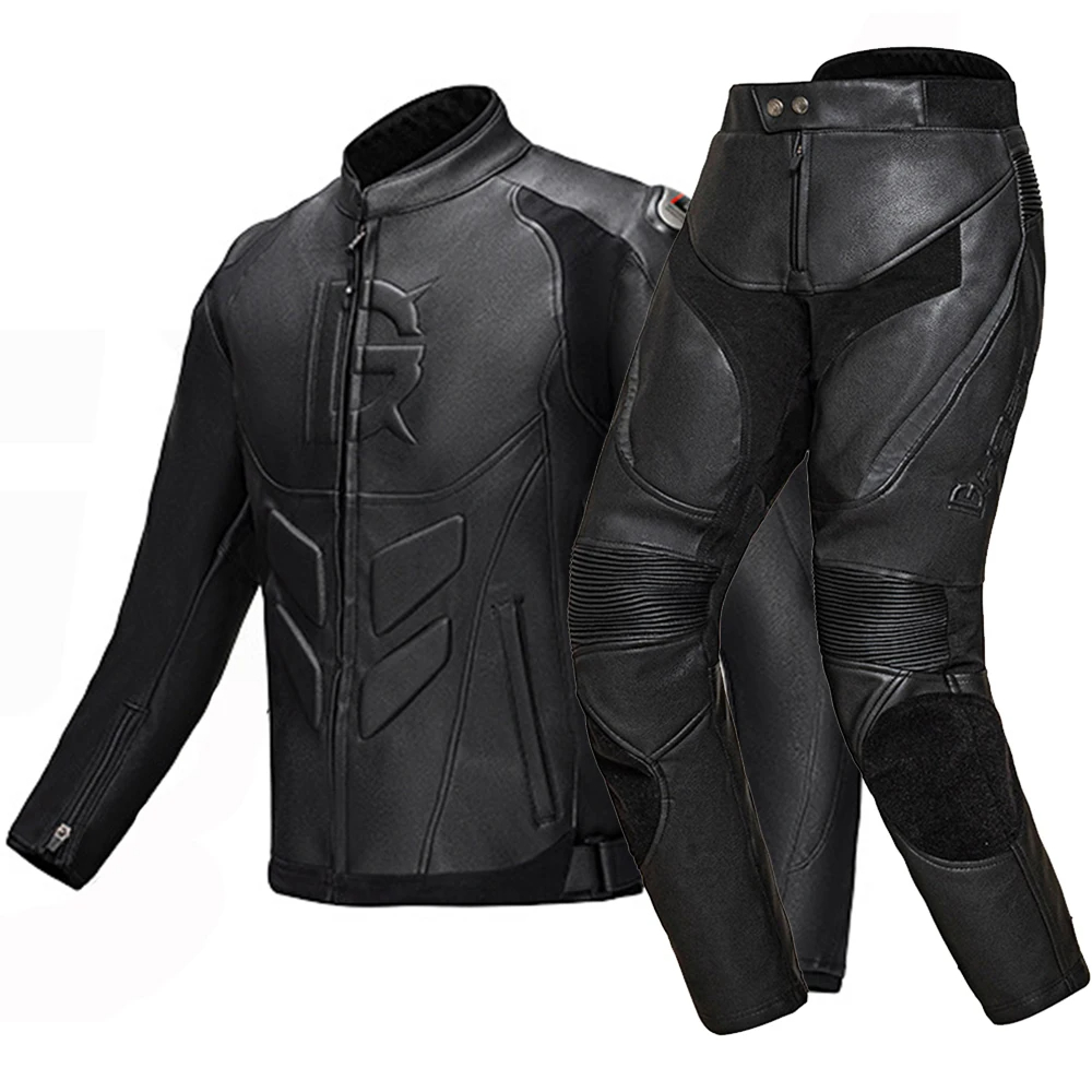 Motorcycle Riding Jacket Waterproof - Мужской кожаный мотоциклетный костюм GHOST RACING,