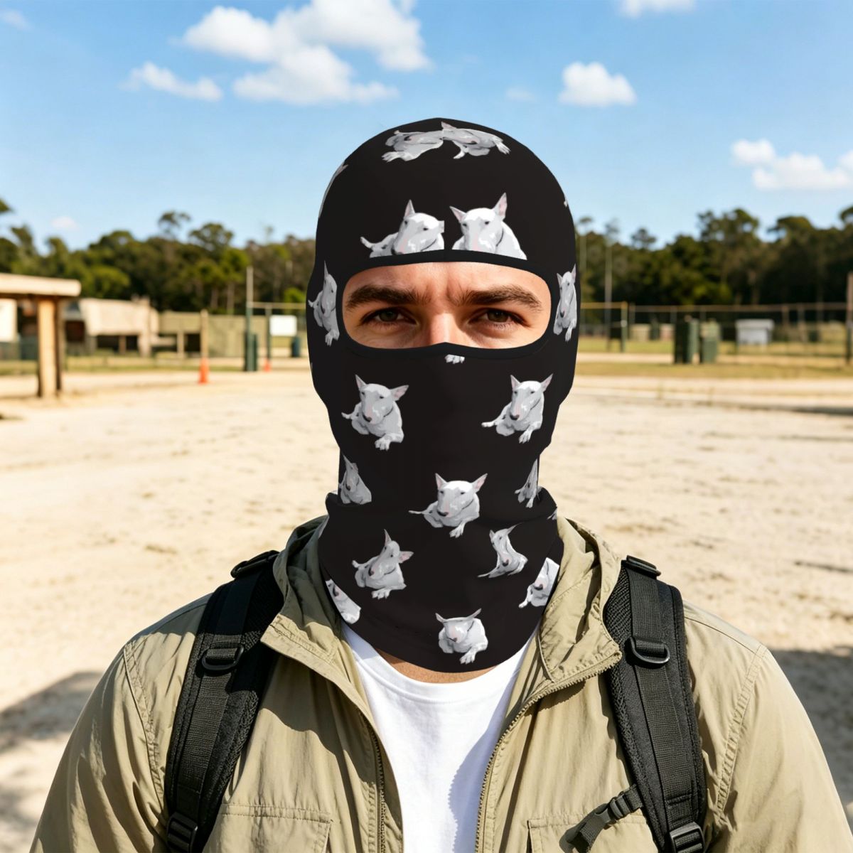 Motorcycle Neck Gaiter Balaclava - Дышащая тонкая балаклава English Bull Terrier,