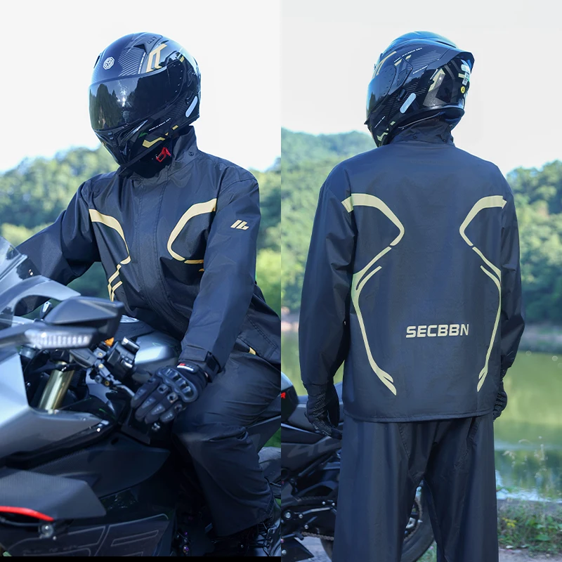 Motorcycle Rain Suit 2 Piece - Мотоциклетный дождевой костюм, водонепроницаемый, 2 предмета: