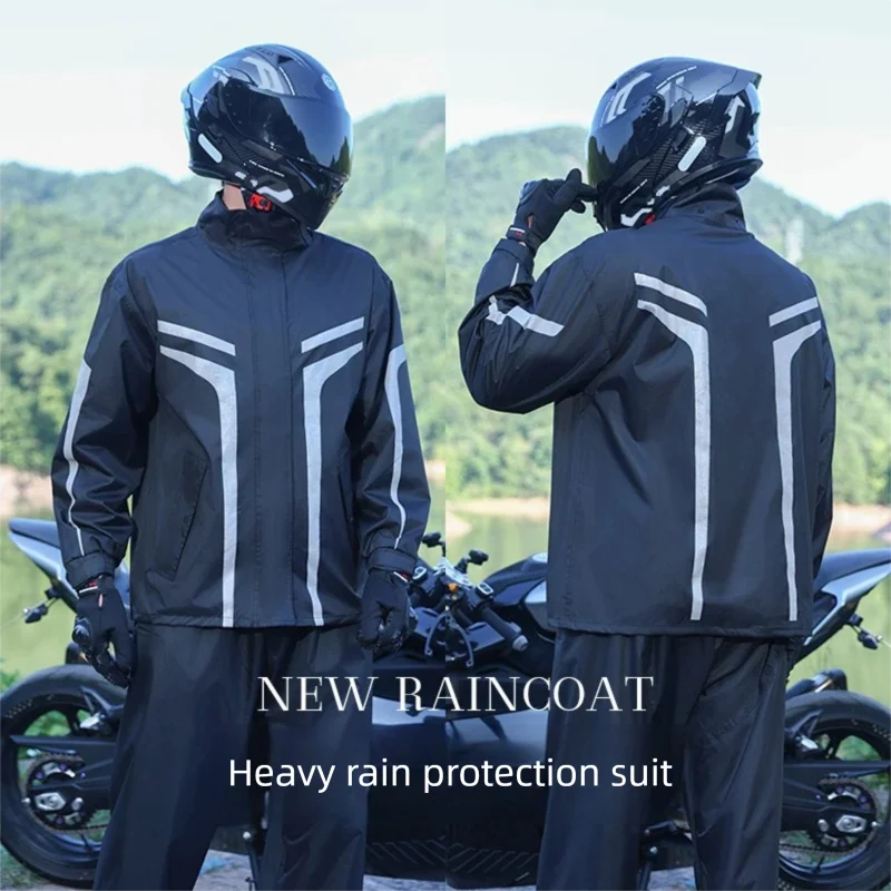Motorcycle Rain Suit 2 Piece - Мотоциклетный дождевой костюм, водонепроницаемый, 2 предмета: