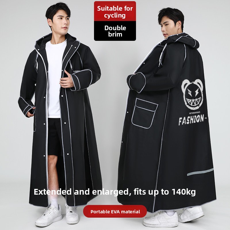 Motorcycle Riding Jacket Waterproof - Мужской длинный водонепроницаемый дождевик-пончо для езды