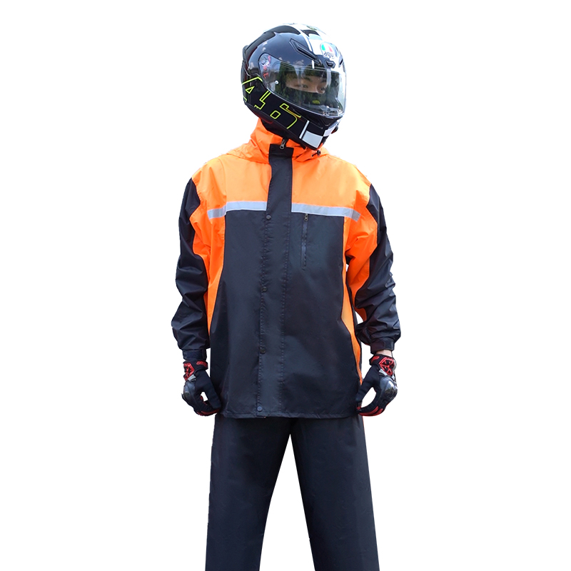 Motorcycle Rain Suit 2 Piece - Мотоциклетный дождевой костюм, водонепроницаемый, двухцветный (куртка