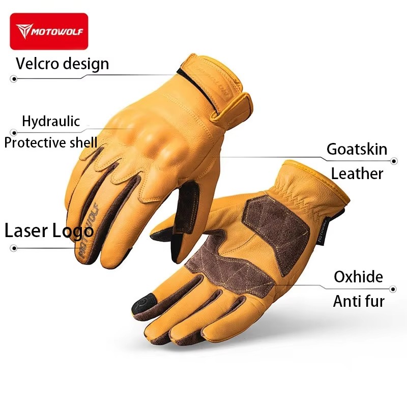Кожаные мотоциклетные перчатки – обзор и цена Motorcycle Gloves Leather Knuckle