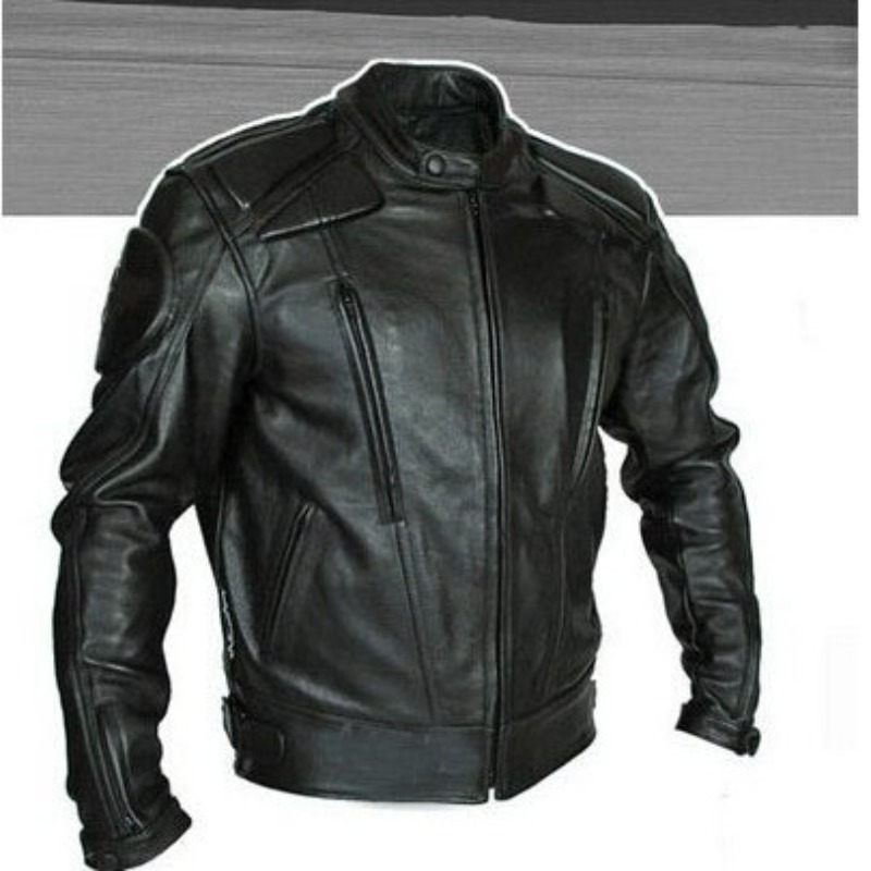 Черная тонкая демисезонная мот – обзор и цена Leather Motorcycle Jacket Biker