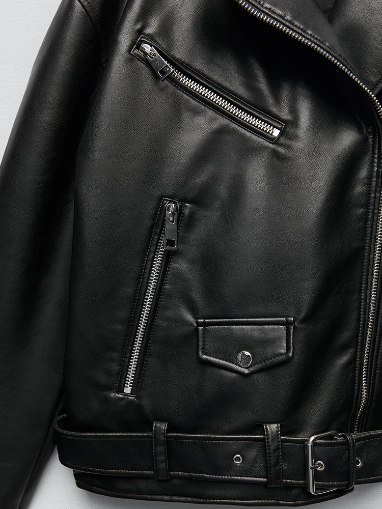 Женская свободная мотоциклетна – обзор и цена Leather Motorcycle Jacket Biker
