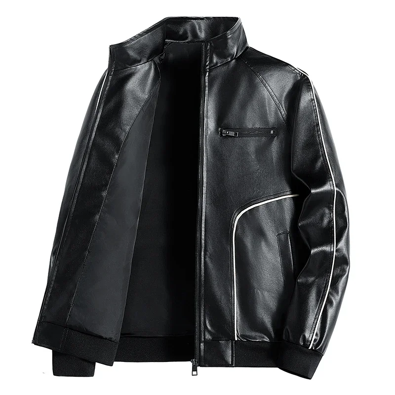 Мужская классическая кожаная к – обзор и цена Leather Motorcycle Jacket Biker