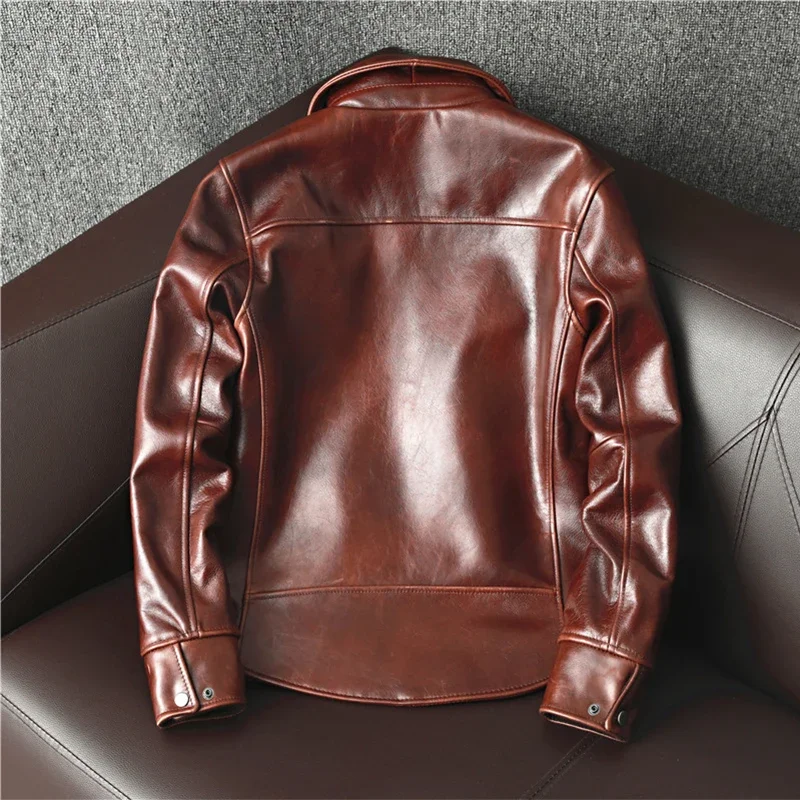 Мужская кожаная куртка из нату – обзор и цена Leather Motorcycle Jacket Biker
