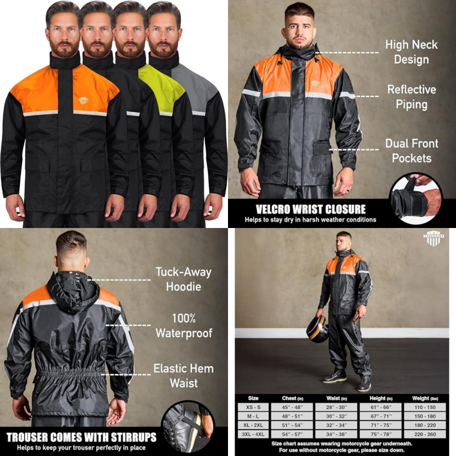 Водонепроницаемый мотоциклетны – обзор и цена Motorcycle Rain Suit 2 Piece