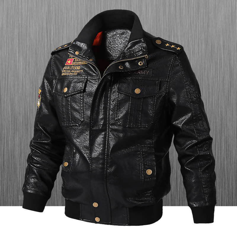 Мужская кожаная куртка-косуха  – обзор и цена Leather Motorcycle Jacket Biker