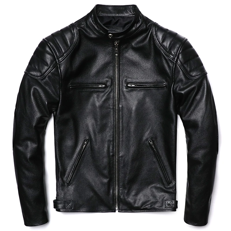 Классическая мотоциклетная кур – обзор и цена Leather Motorcycle Jacket Biker