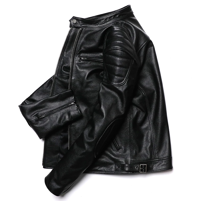 Классическая мотоциклетная кур – обзор и цена Leather Motorcycle Jacket Biker