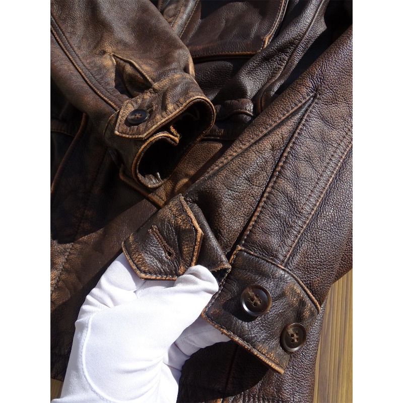 Мужская американская ретро-кур – обзор и цена Leather Motorcycle Jacket Biker