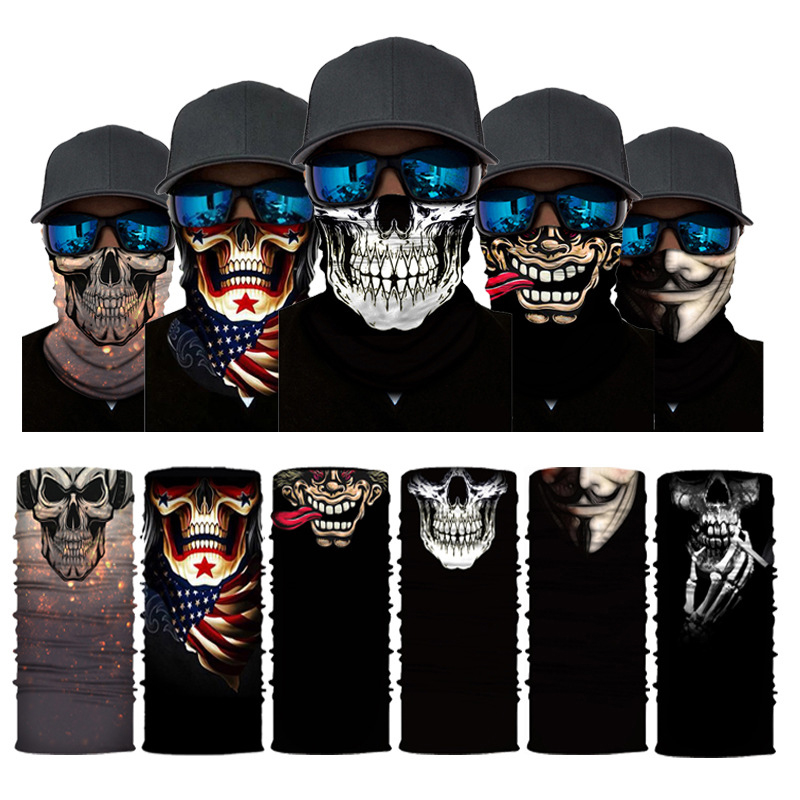 Балаклава 3D «Череп-скелет» бе – обзор и цена Motorcycle Neck Gaiter Balaclava
