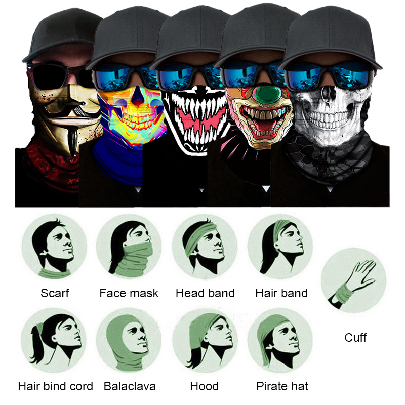 Балаклава 3D «Череп-скелет» бе – обзор и цена Motorcycle Neck Gaiter Balaclava