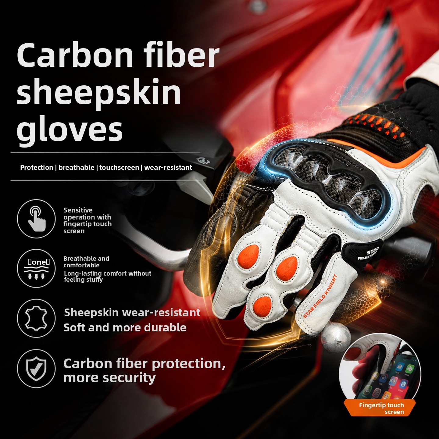 Мотоциклетные перчатки STAR KN – обзор и цена Motorcycle Gloves Leather Knuckle