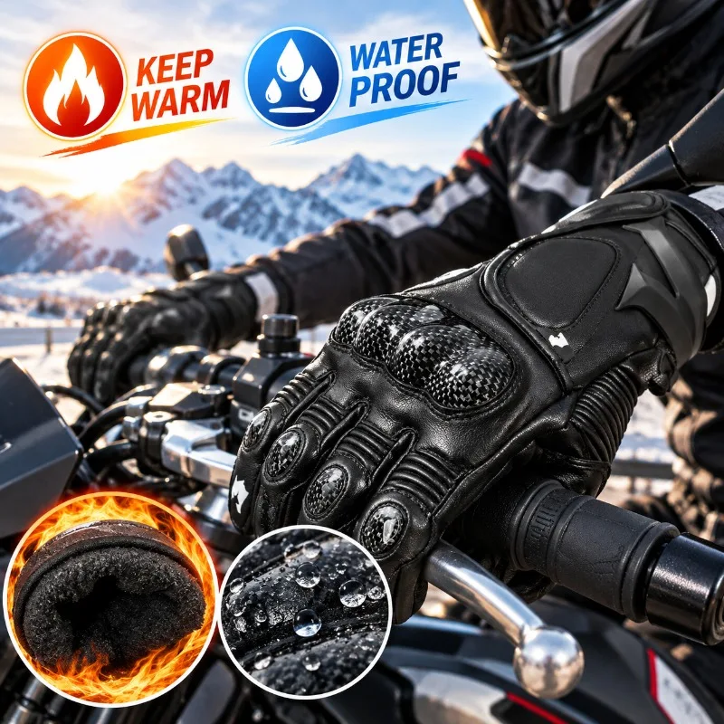 Зимние мотоциклетные перчатки: – обзор и цена Motorcycle Gloves Leather Knuckle