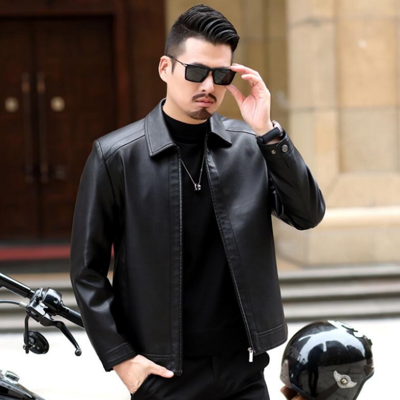 Куртка мужская кожаная, пальто – обзор и цена Leather Motorcycle Jacket Biker