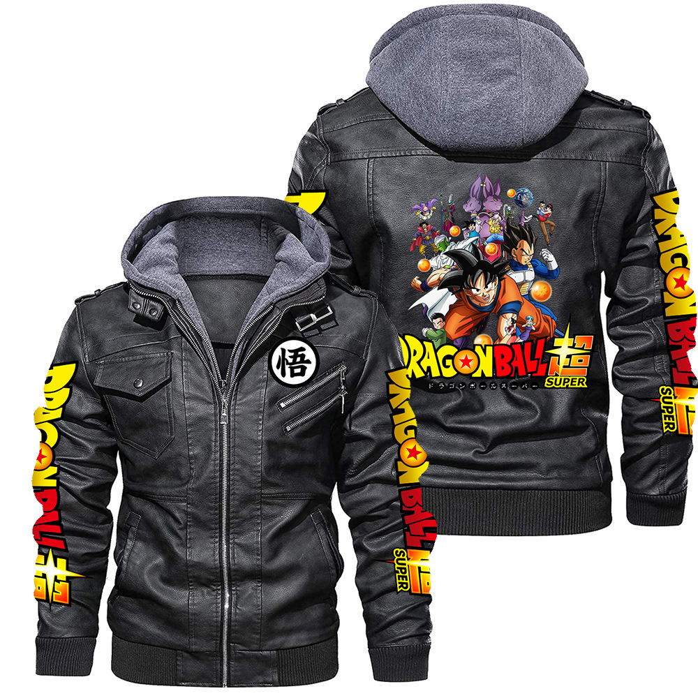 Новая кожаная куртка Dragonbal – обзор и цена Leather Motorcycle Jacket Biker