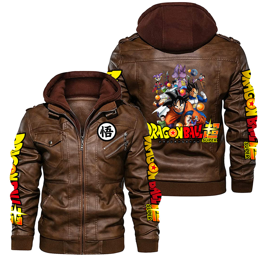 Новая кожаная куртка Dragonbal – обзор и цена Leather Motorcycle Jacket Biker