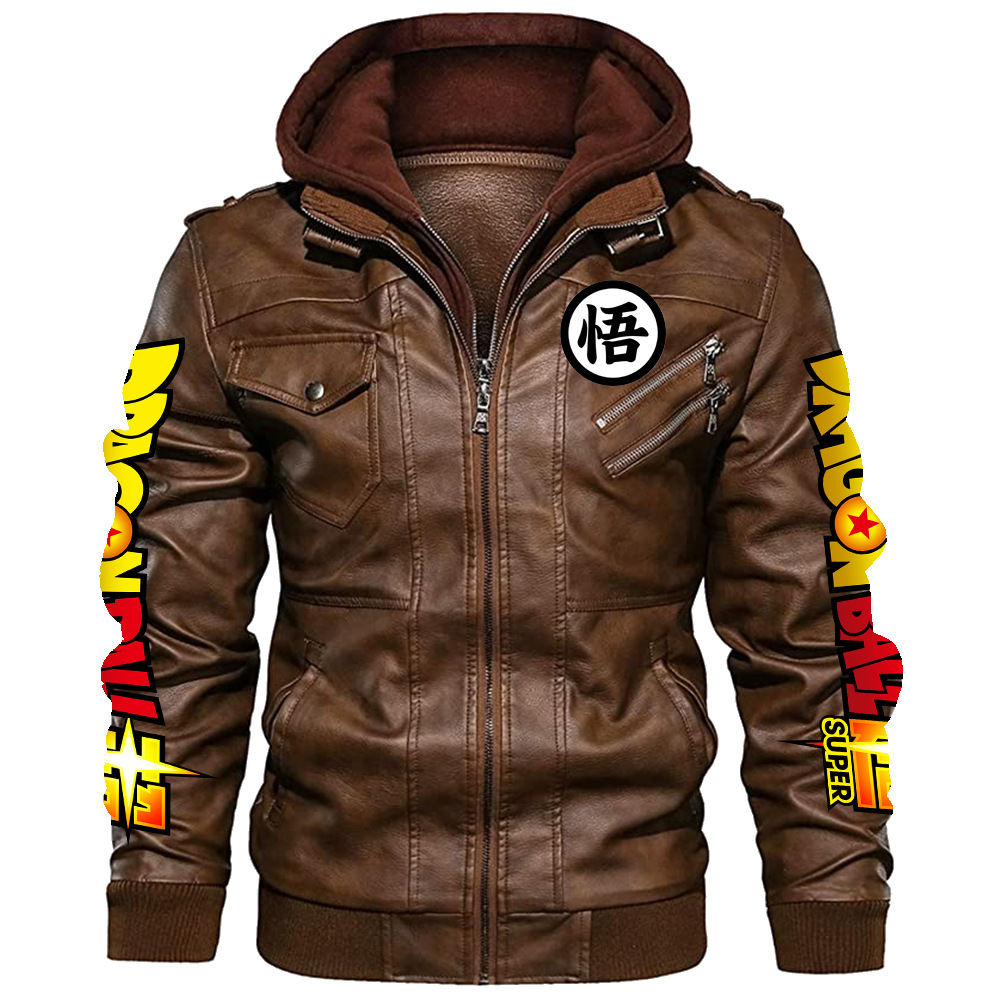 Новая кожаная куртка Dragonbal – обзор и цена Leather Motorcycle Jacket Biker